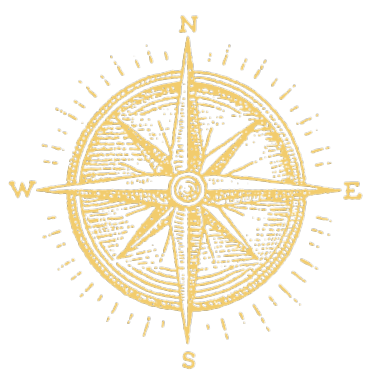 dessin boussole jaune